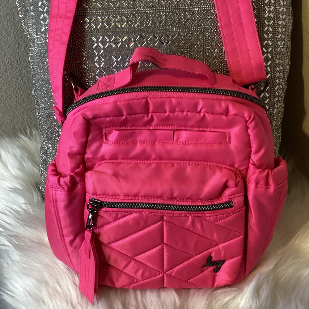 Lug Bold Pink Quilted Backpack
